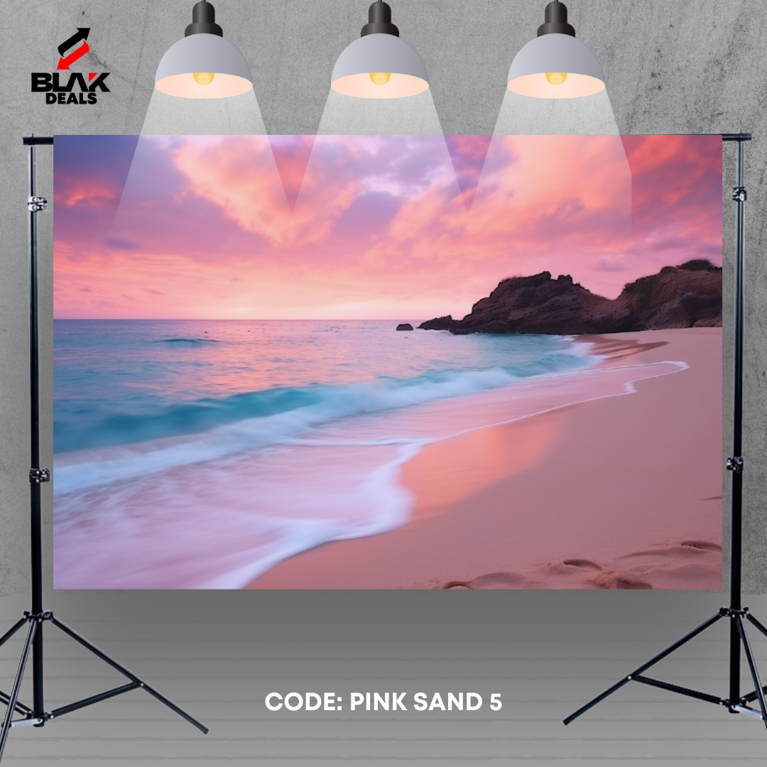 Beach Pink Sand Maternity Family Couple Portrait Summer Photography Backdrop Photoshoot | BLAK Deals