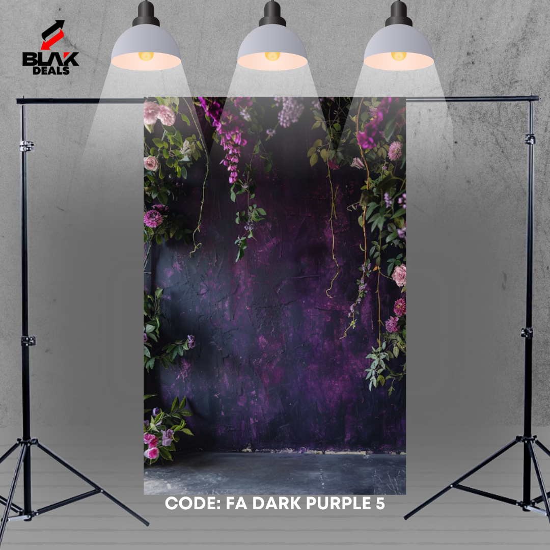 Purple Textured Floral Family Maternity Couple Portrait Photography Backdrop Photoshoot | BLAK Deals