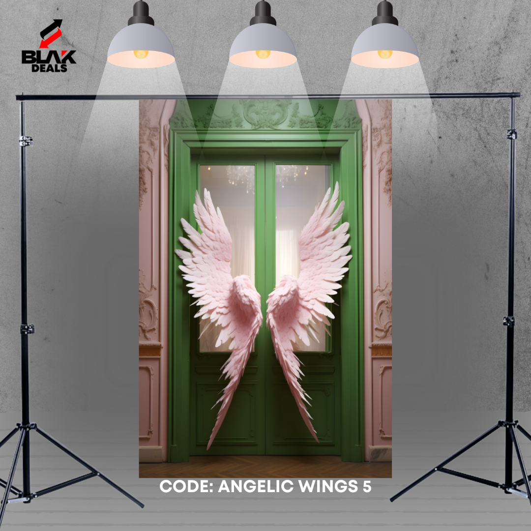 Angelic Wings Maternity Portrait Photography Backdrop Photoshoot | BLAK Deals