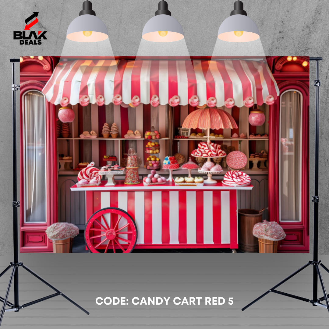 Candy Cart Red Kids Newborn Toddler Brown Orange Nude Photography Backdrop Photoshoot | BLAK Deals