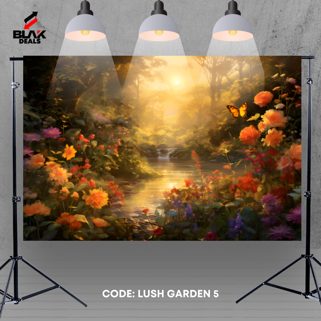 Lush Garden Forest Family Maternity Couple Floral GreenPhotography Backdrop Photoshoot | BLAK Deals