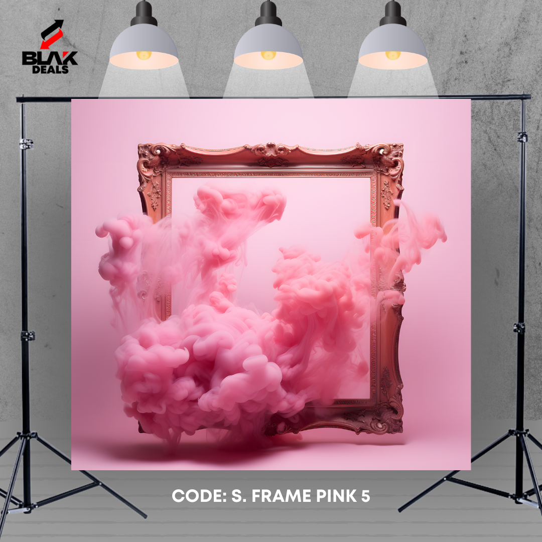 Pink Smoke Frame Maternity Portrait Photography Backdrop Photoshoot | BLAK Deals