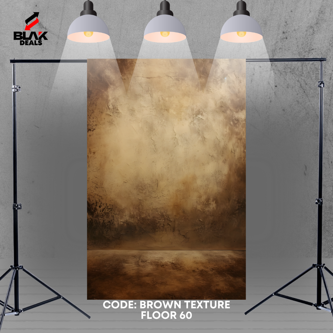 Brown w/ Floor Texture Family Couple Portrait Maternity Photography Backdrop Photoshoot | BLAK Deals