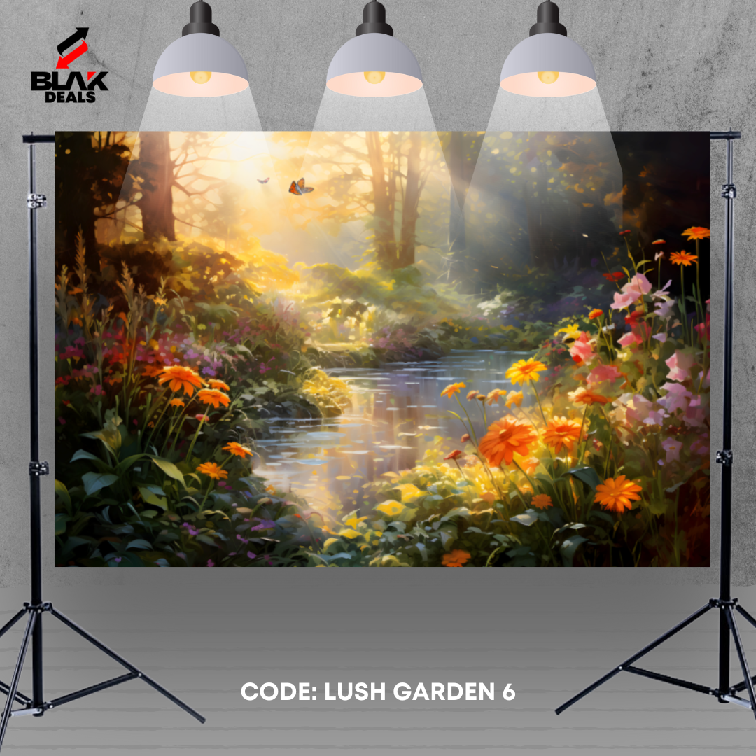 Lush Garden Forest Family Maternity Couple Floral GreenPhotography Backdrop Photoshoot | BLAK Deals