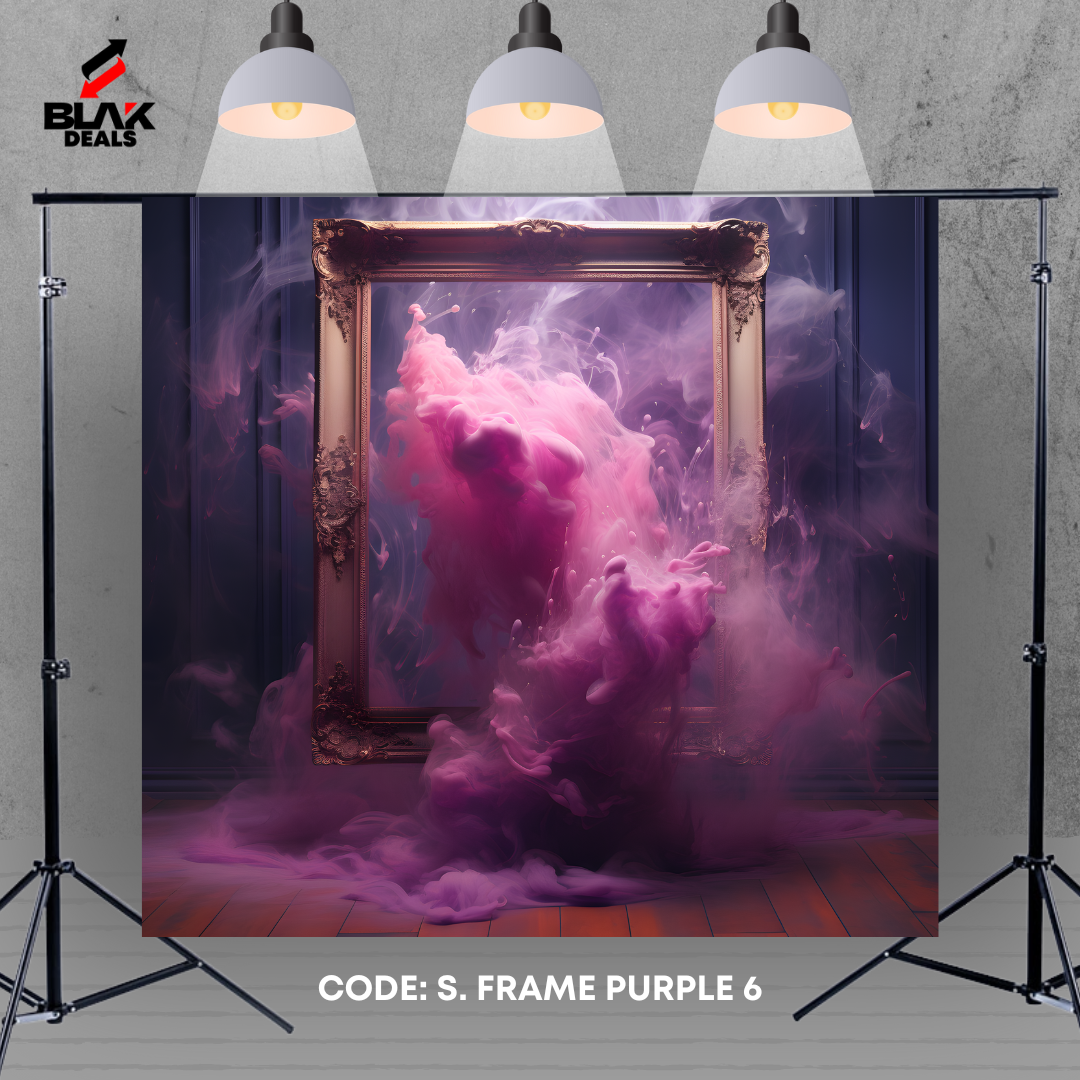 Purple Smoke Frame Maternity Portrait Photography Backdrop Photoshoot | BLAK Deals