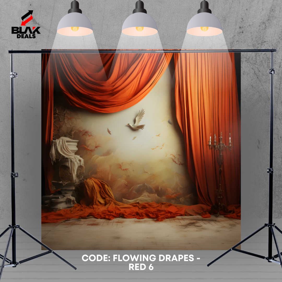 Red Flowing Drapes Family Couple Maternity  Red Photography Backdrop Photoshoot | BLAK Deals