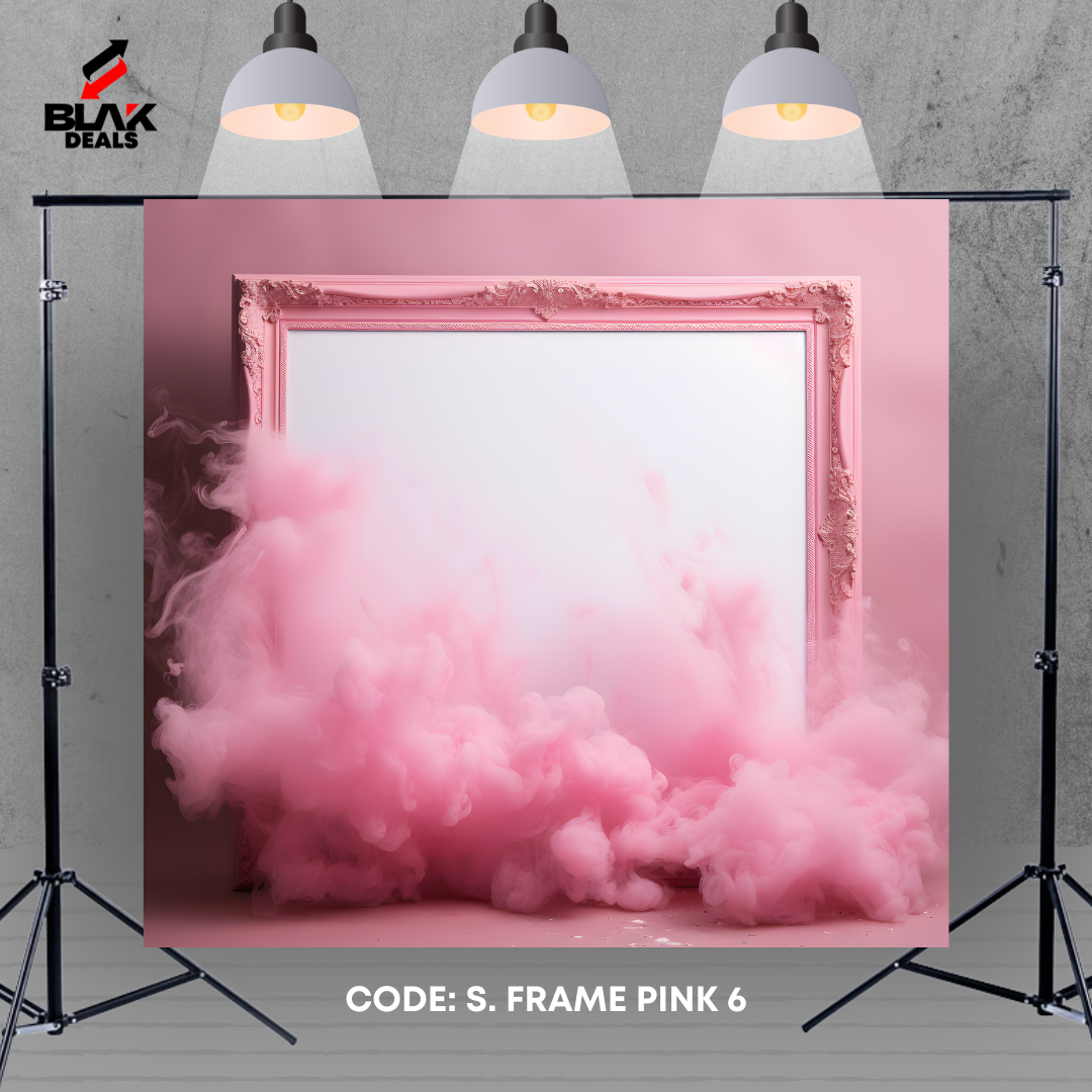 Pink Smoke Frame Maternity Portrait Photography Backdrop Photoshoot | BLAK Deals