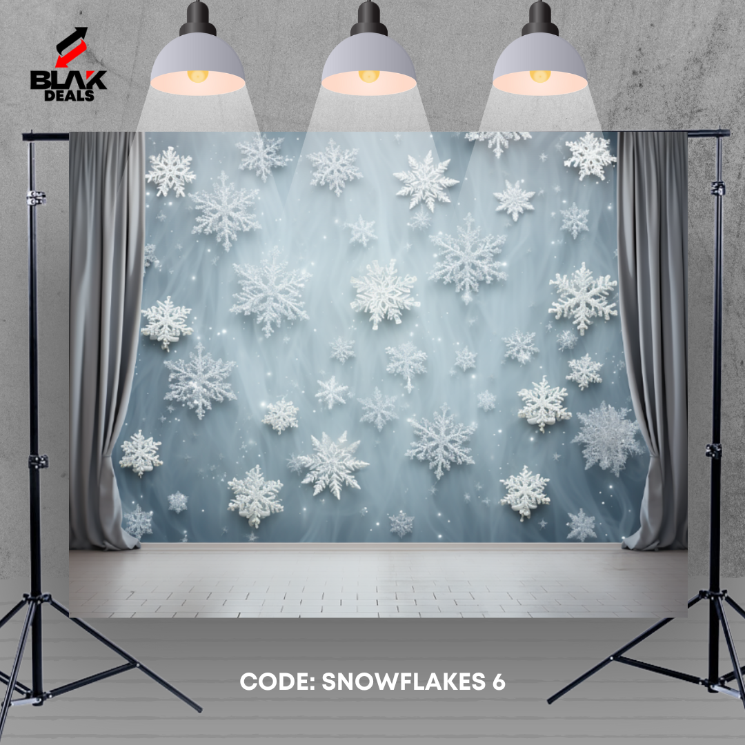 Snowflakes Frozen Kids Toddler Newborn Photography Backdrop Photoshoot | BLAK Deals