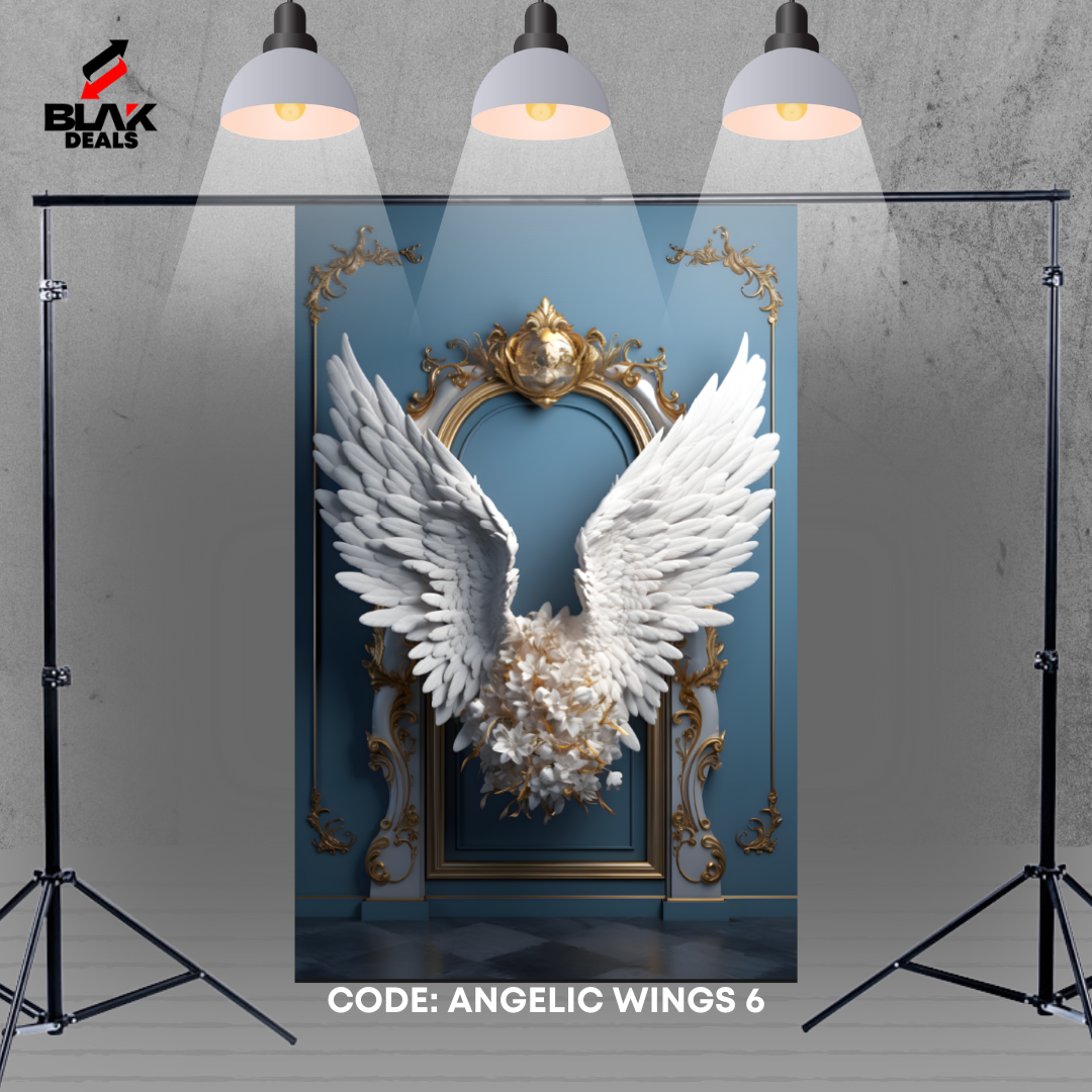 Angelic Wings Maternity Portrait Photography Backdrop Photoshoot | BLAK Deals