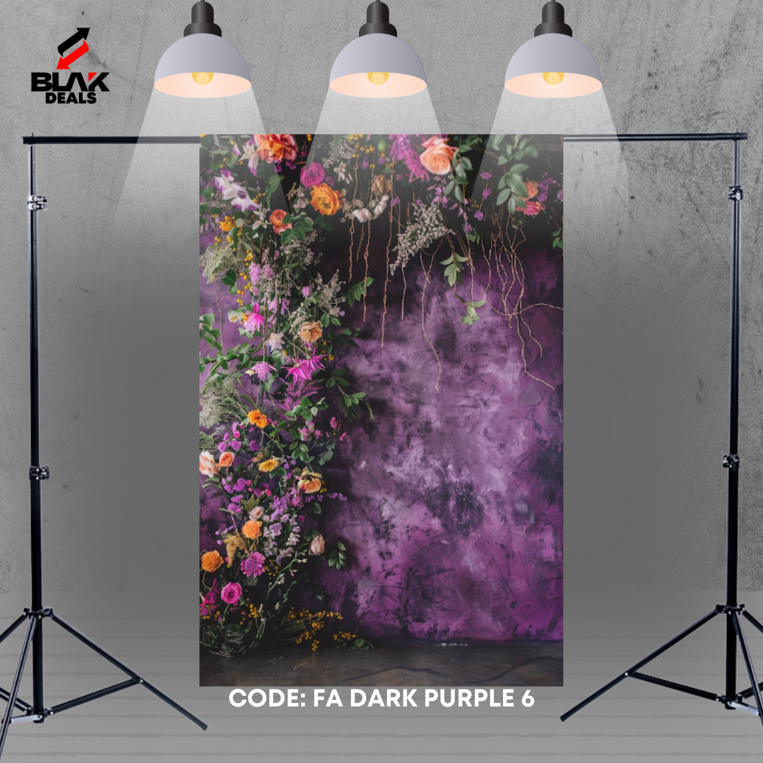 Purple Textured Floral Family Maternity Couple Portrait Photography Backdrop Photoshoot | BLAK Deals