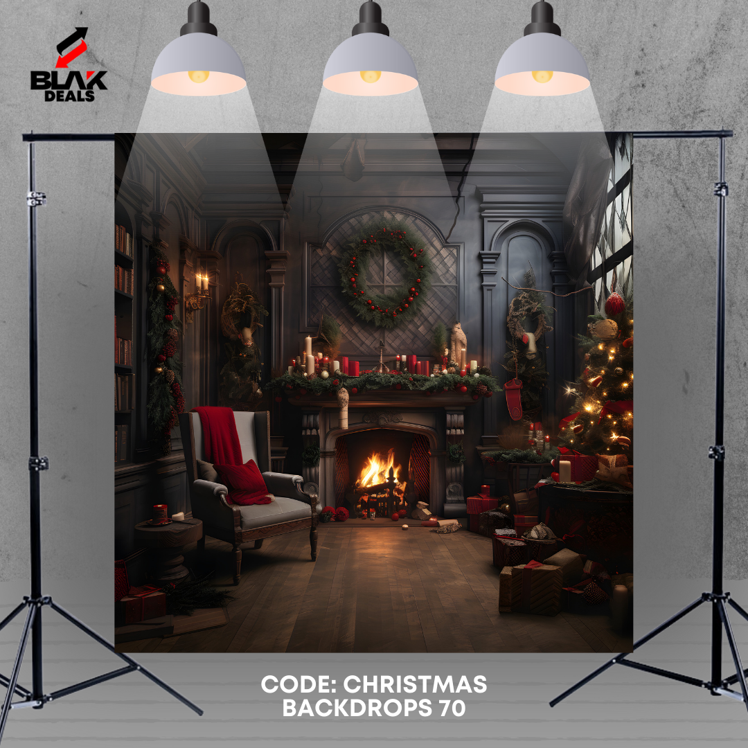 Christmas Family Couple Photography Backdrop Photoshoot | BLAK Deals