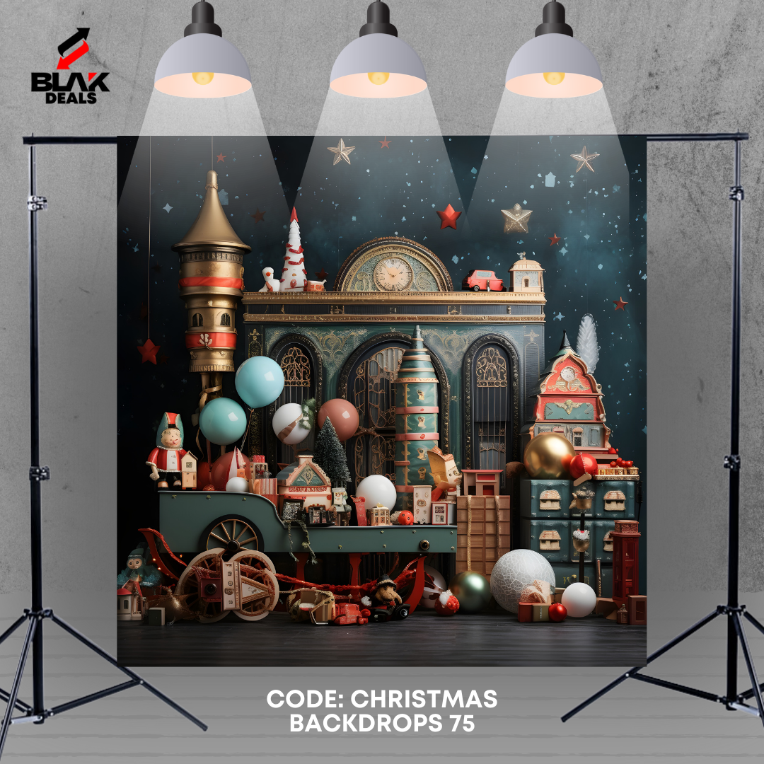 Christmas Family Couple Photography Backdrop Photoshoot | BLAK Deals