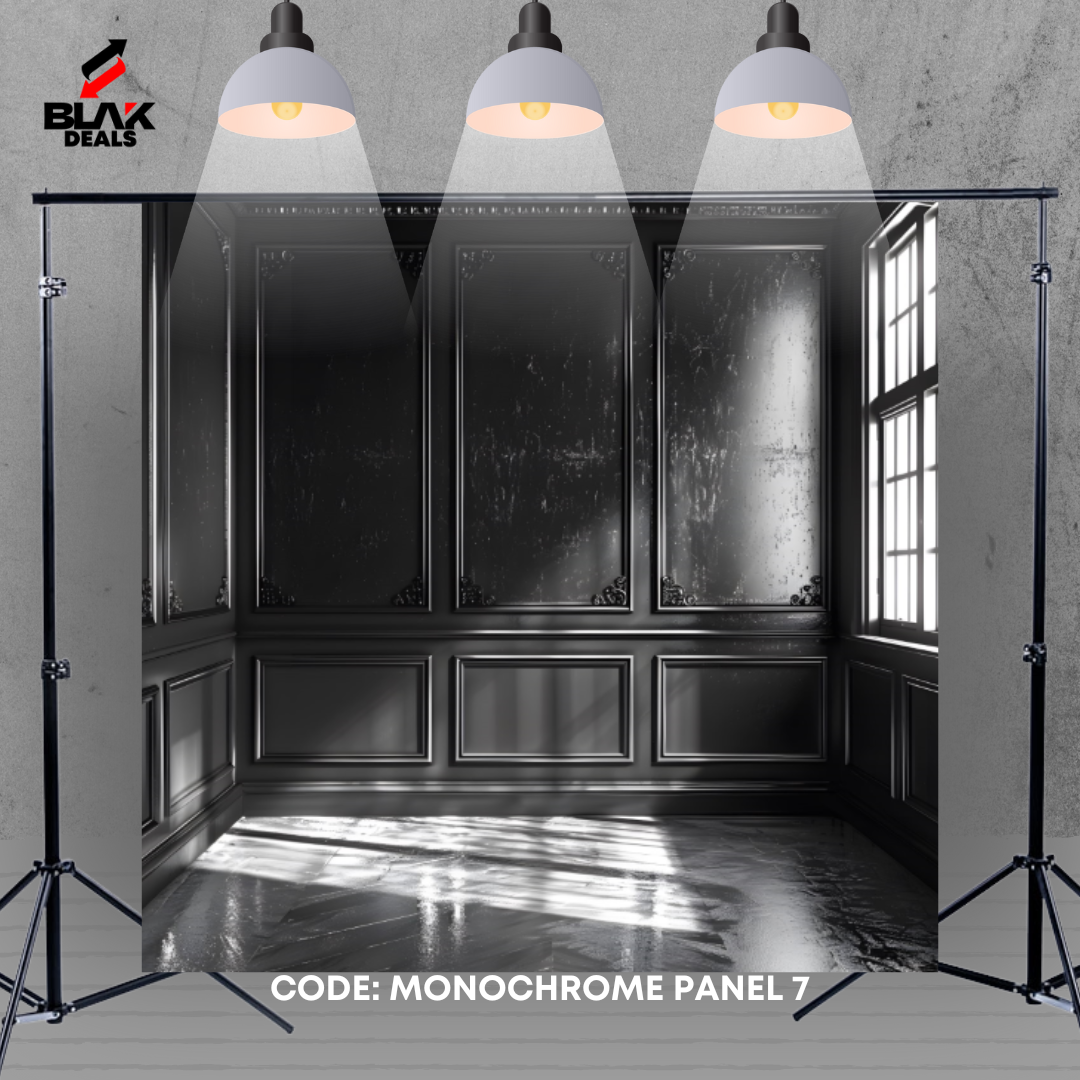 Monochromatic Elegant Panel Family Maternity Couple Photography Backdrop Photoshoot | BLAK Deals