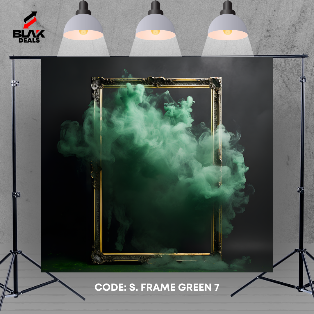Green Smoke Frame Maternity Portrait Photography Backdrop Photoshoot | BLAK Deals