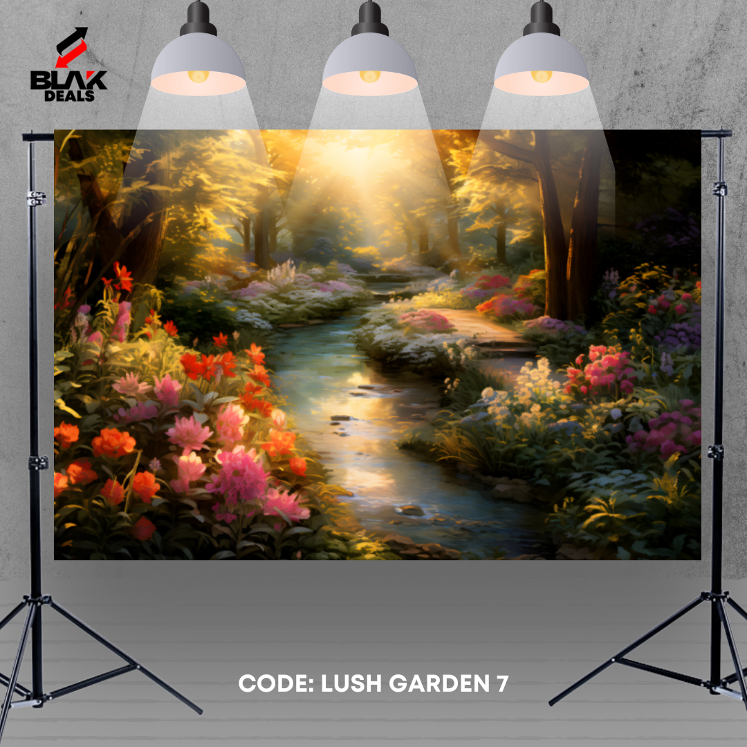 Lush Garden Forest Family Maternity Couple Floral GreenPhotography Backdrop Photoshoot | BLAK Deals