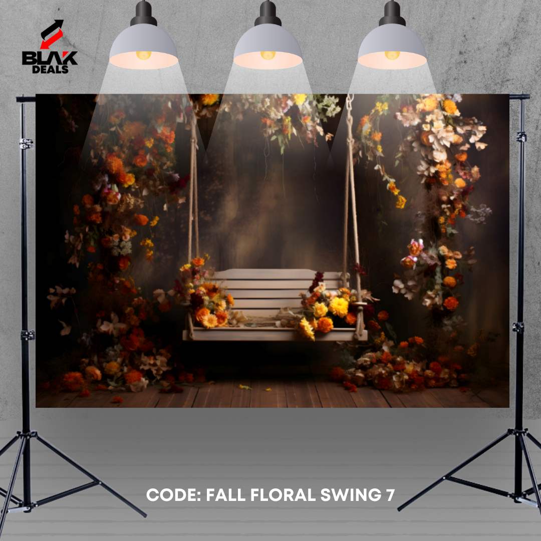 Swing Floral Autumn Family Maternity Couple Fall Photography Backdrop Photoshoot | BLAK Deals