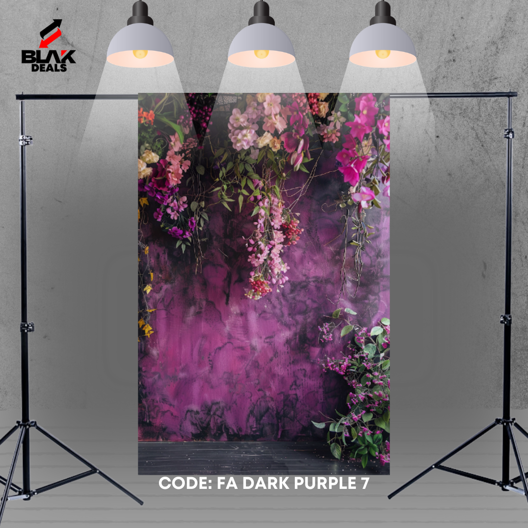 Purple Textured Floral Family Maternity Couple Portrait Photography Backdrop Photoshoot | BLAK Deals