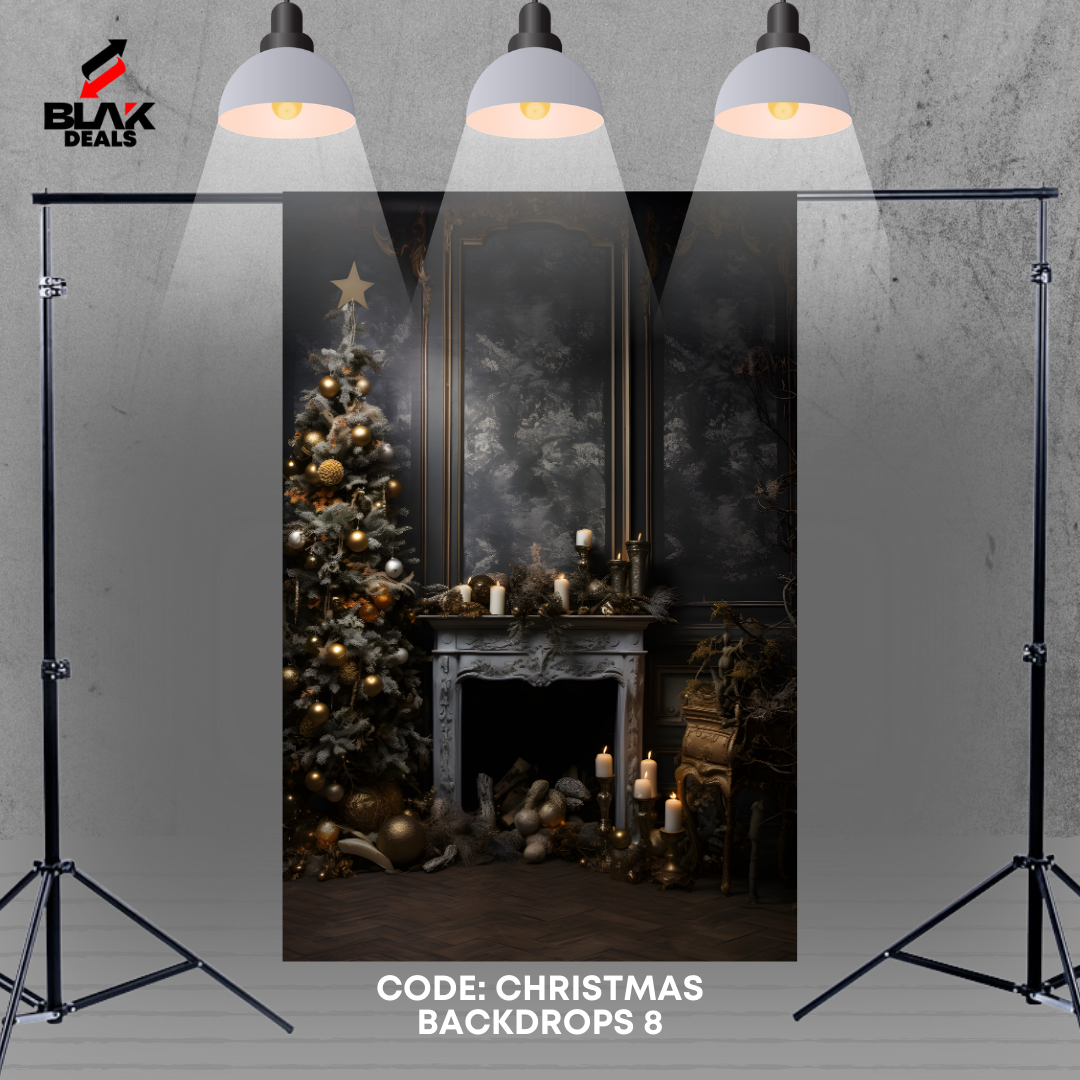 Christmas Family Couple Photography Backdrop Photoshoot | BLAK Deals