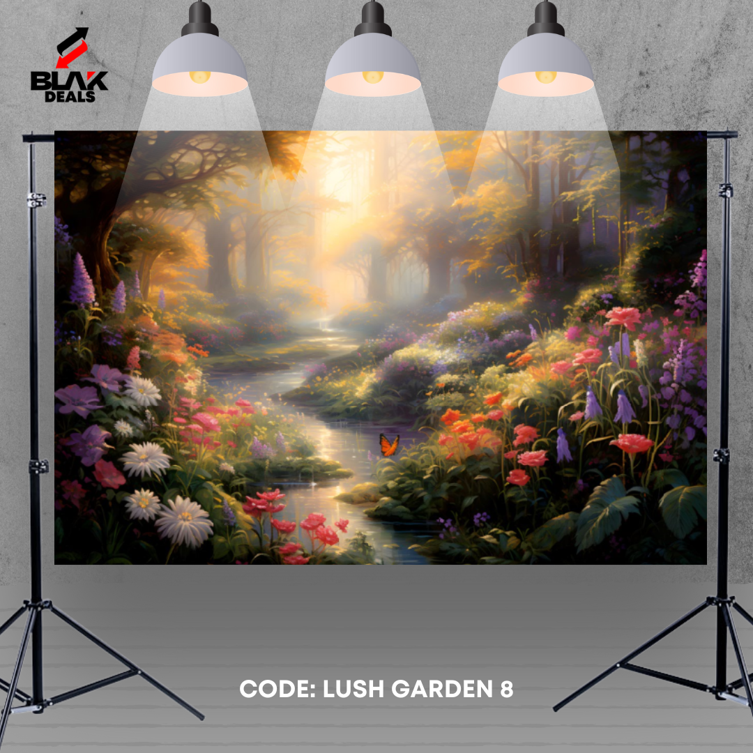 Lush Garden Forest Family Maternity Couple Floral GreenPhotography Backdrop Photoshoot | BLAK Deals