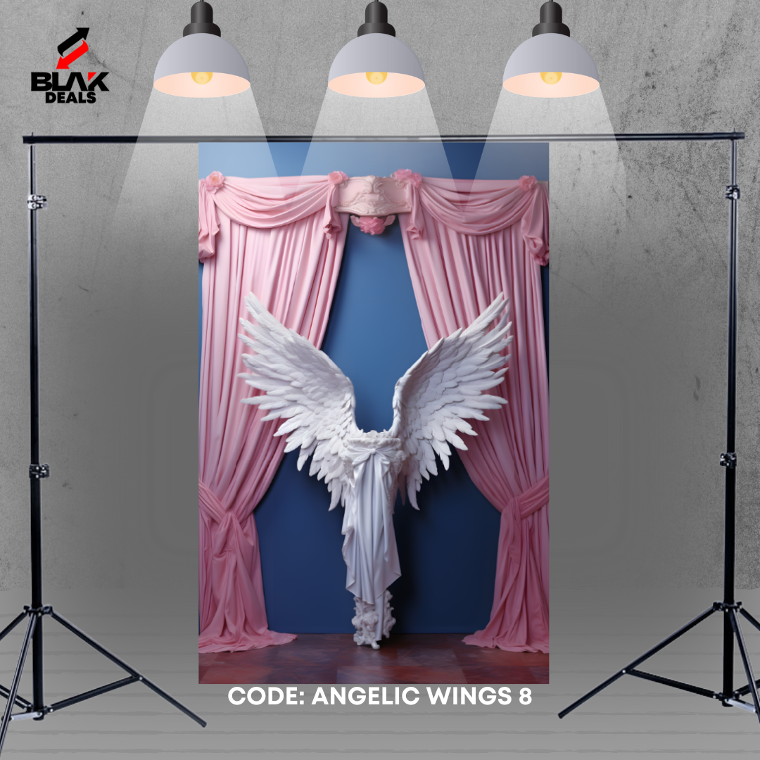 Angelic Wings Maternity Portrait Photography Backdrop Photoshoot | BLAK Deals
