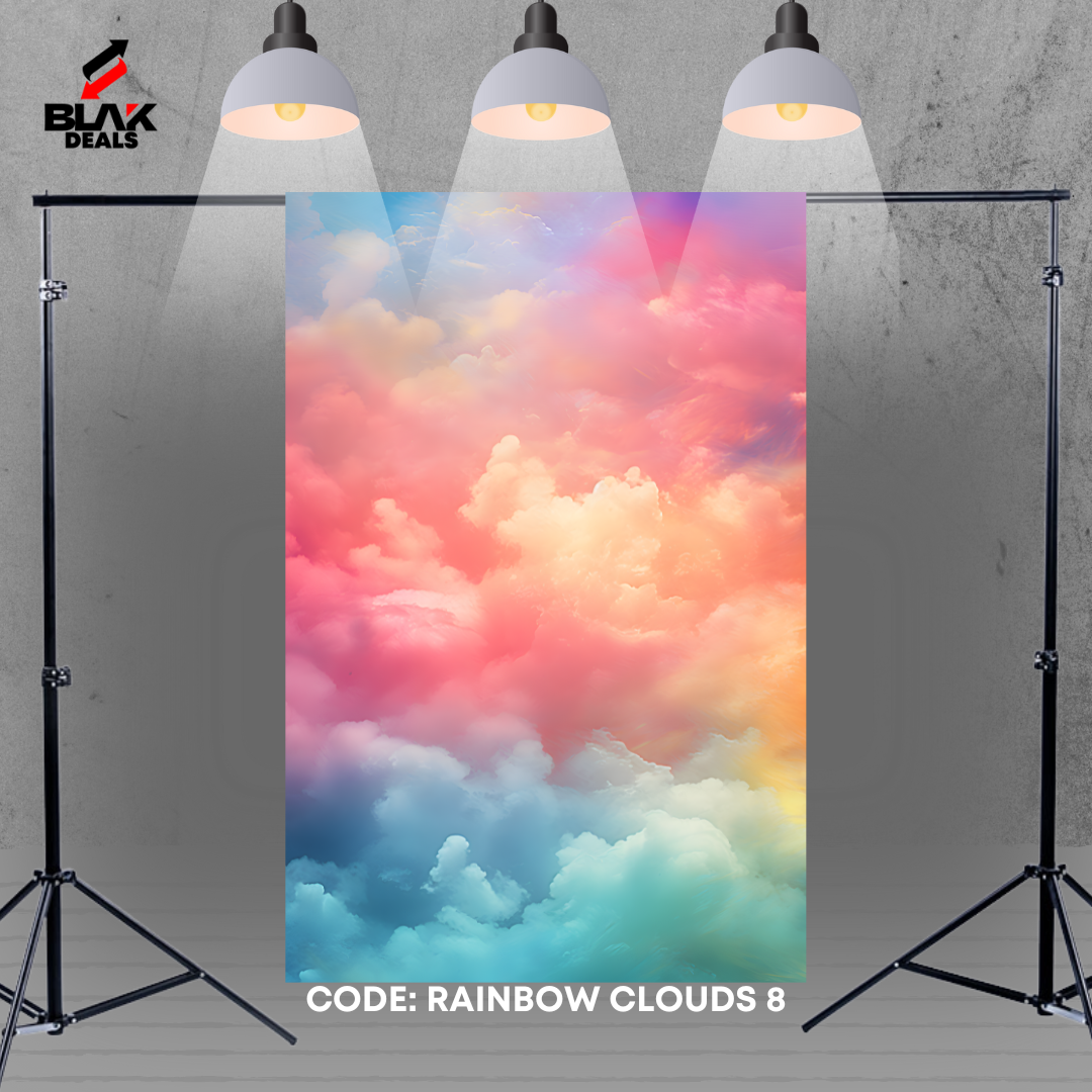 Rainbow Clouds Heaven Maternity Portrait Photography Backdrop Photoshoot | BLAK Deals