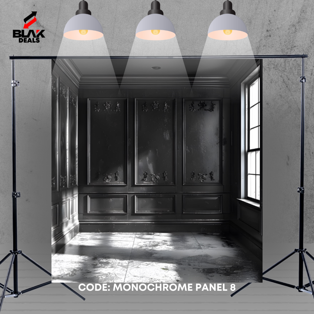 Monochromatic Elegant Panel Family Maternity Couple Photography Backdrop Photoshoot | BLAK Deals