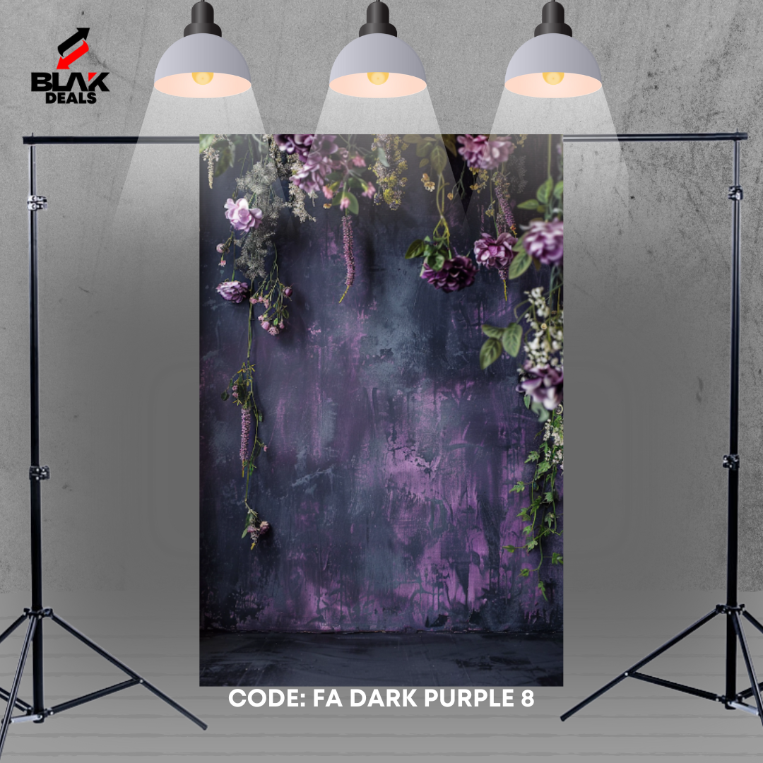 Purple Textured Floral Family Maternity Couple Portrait Photography Backdrop Photoshoot | BLAK Deals