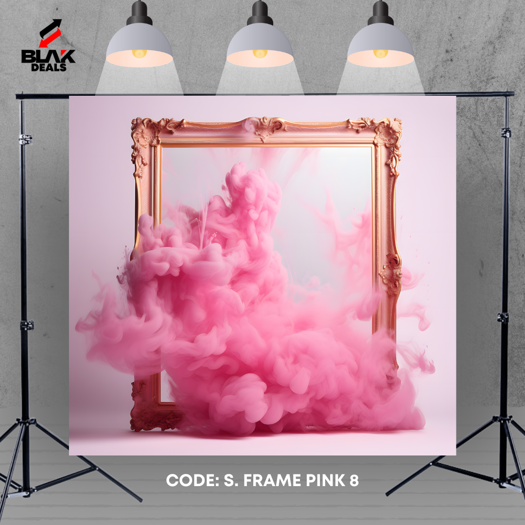 Pink Smoke Frame Maternity Portrait Photography Backdrop Photoshoot | BLAK Deals