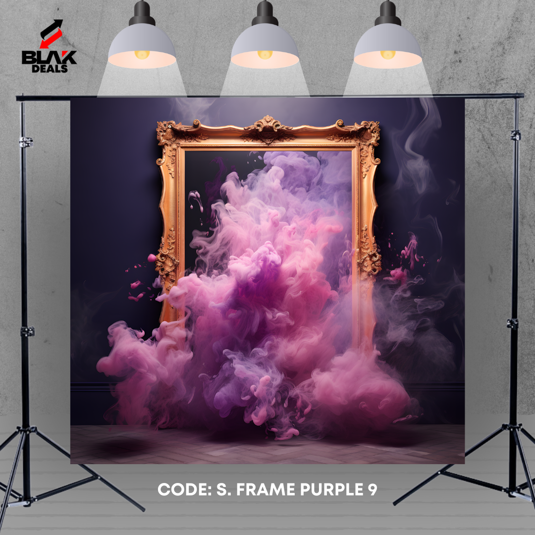 Purple Smoke Frame Maternity Portrait Photography Backdrop Photoshoot | BLAK Deals