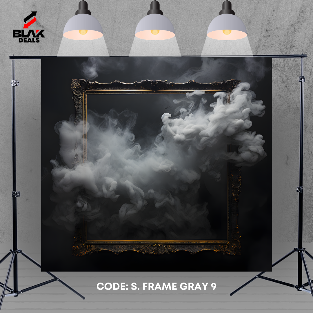 Gray Smoke Frame Maternity Portrait Photography Backdrop Photoshoot | BLAK Deals