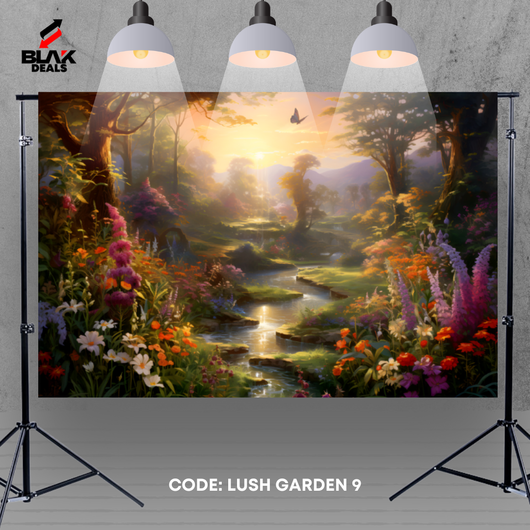 Lush Garden Forest Family Maternity Couple Floral GreenPhotography Backdrop Photoshoot | BLAK Deals