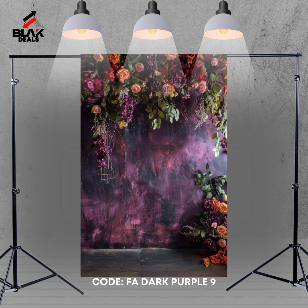 Purple Textured Floral Family Maternity Couple Portrait Photography Backdrop Photoshoot | BLAK Deals