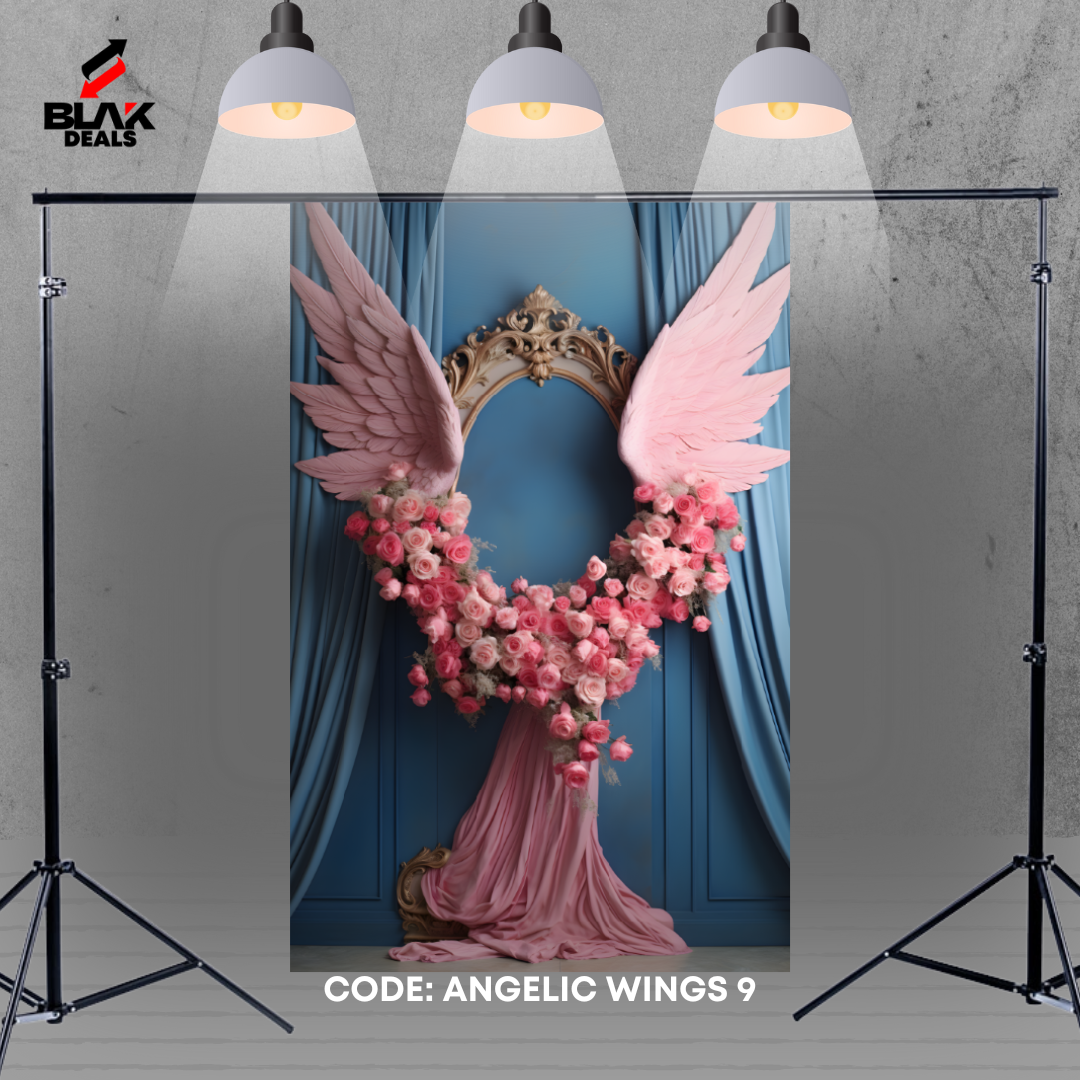 Angelic Wings Maternity Portrait Photography Backdrop Photoshoot | BLAK Deals
