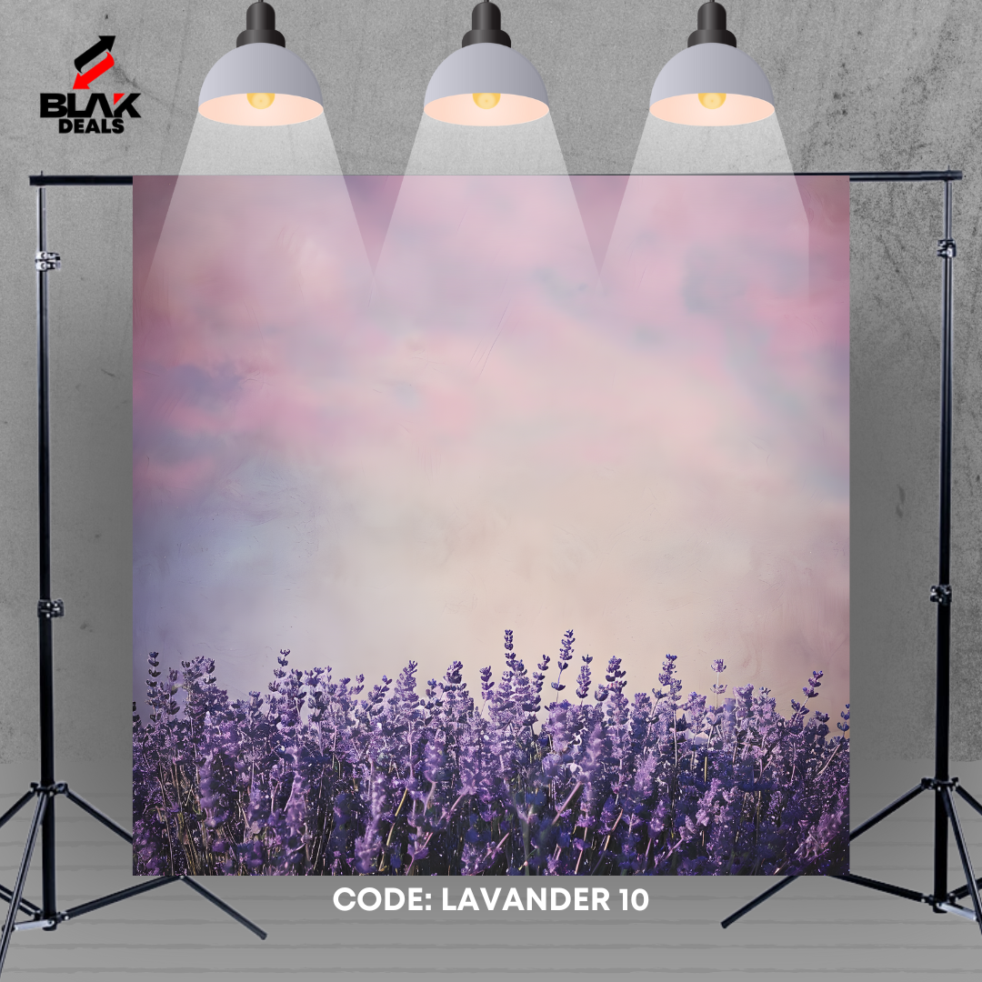 Lavander Garden Floral Nature Family Maternity Couple Photography Backdrop Photoshoot | BLAK Deals