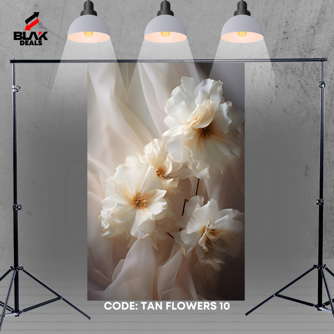 Tan Flowers Family Maternity Couple Floral Photography Backdrop Photoshoot | BLAK Deals