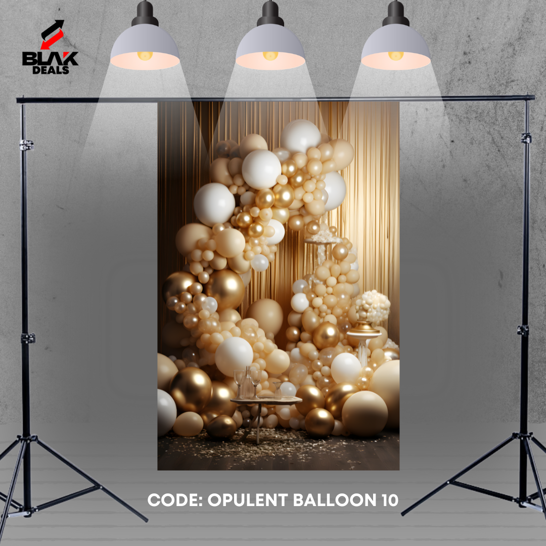 Opulent Balloon Family Maternity Couple Birthday Photography Backdrop Photoshoot | BLAK Deals