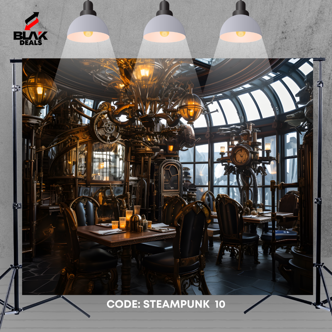 Steam Punk Retro Futuristic Family Maternity Couple Photography Backdrop Photoshoot | BLAK Deals