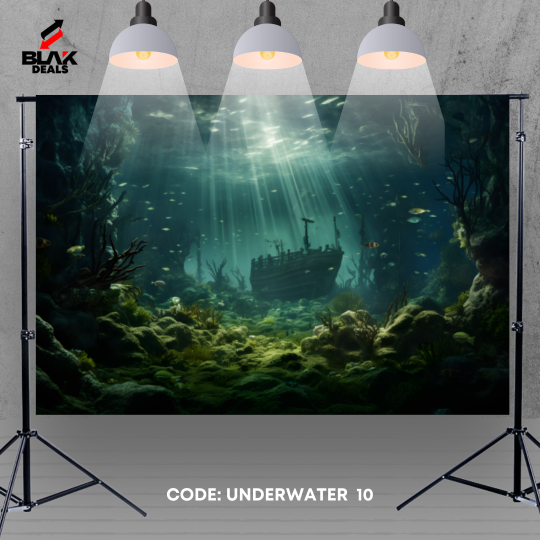 Underwater Sea Mermaid Family Maternity Couple Blue Photography Backdrop Photoshoot | BLAK Deals