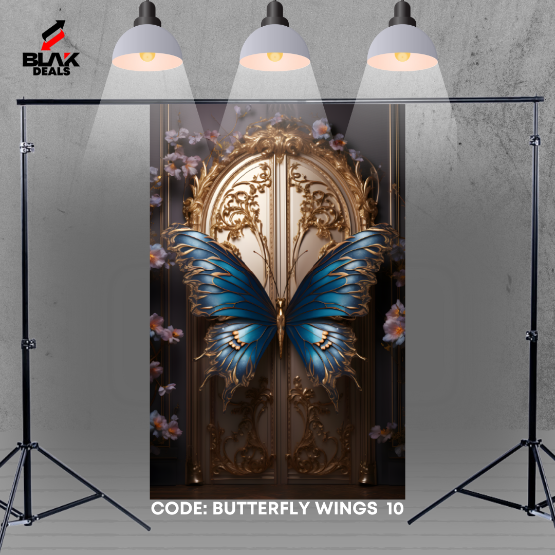 Butterfly Wings Maternity Portrait Colorful Photography Backdrop Photoshoot | BLAK Deals