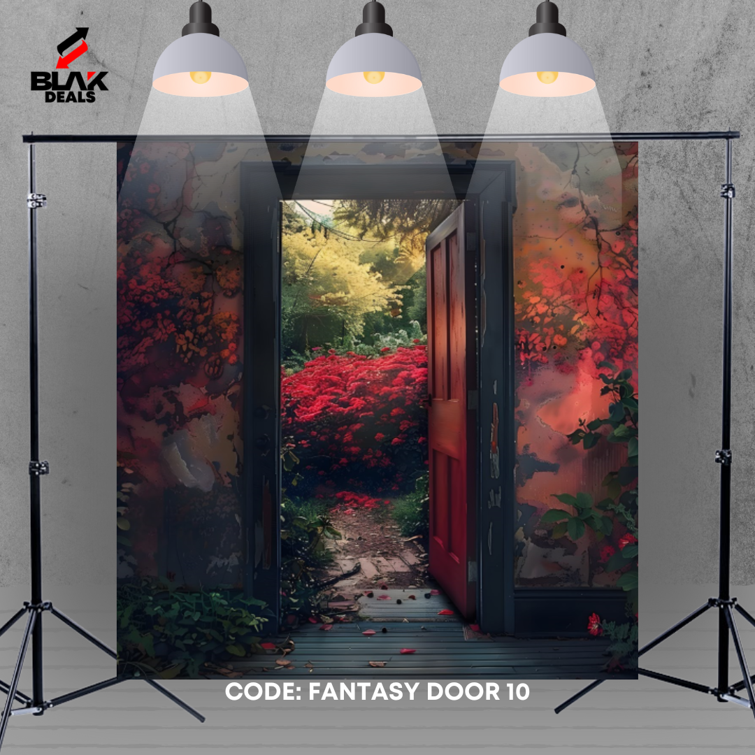 Fantasy Doors Floral Family Maternity Couple  Wedding Photography Backdrop Photoshoot | BLAK Deals