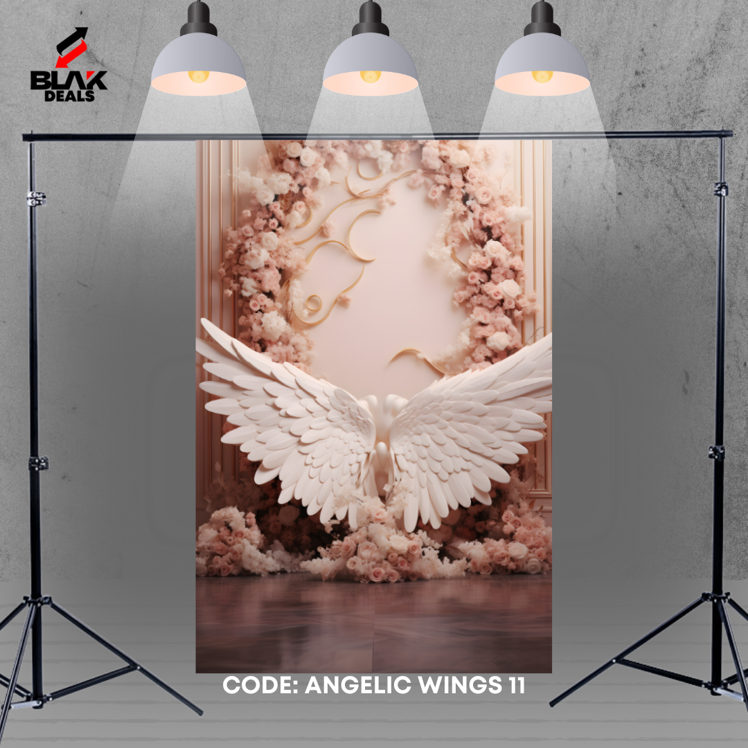 Angelic Wings Maternity Portrait Photography Backdrop Photoshoot | BLAK Deals