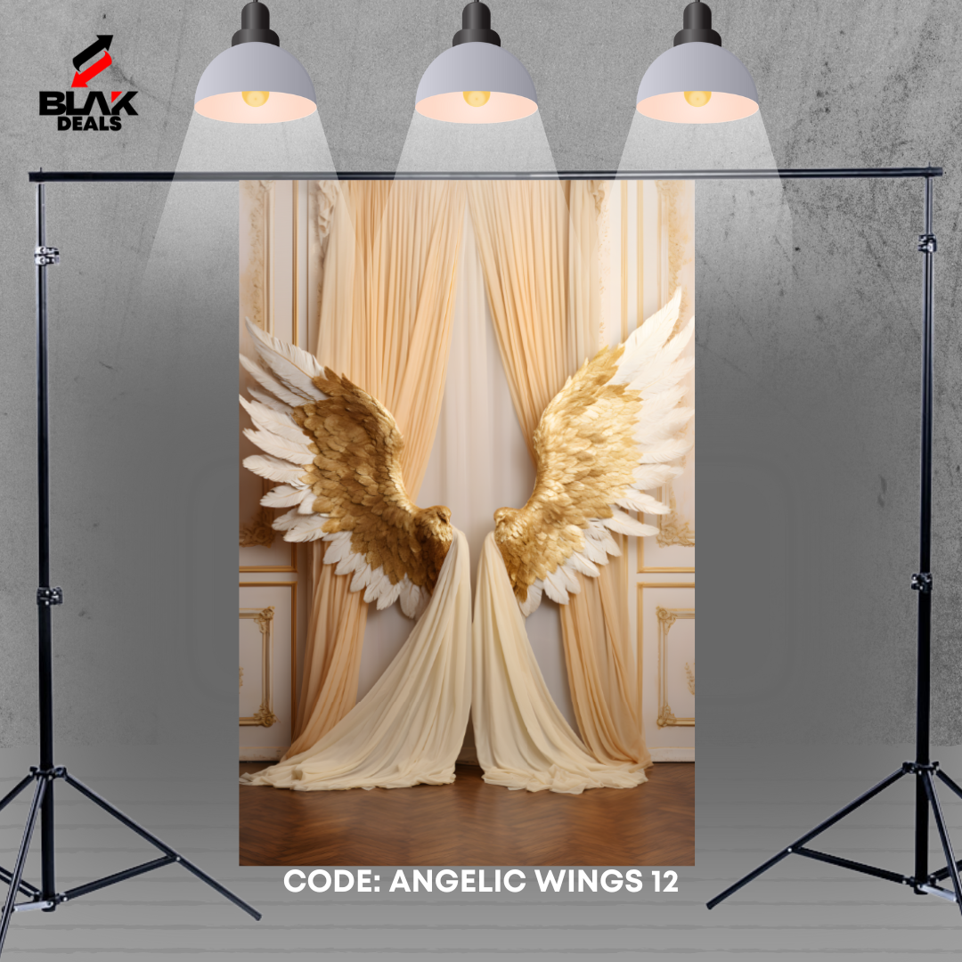 Angelic Wings Maternity Portrait Photography Backdrop Photoshoot | BLAK Deals