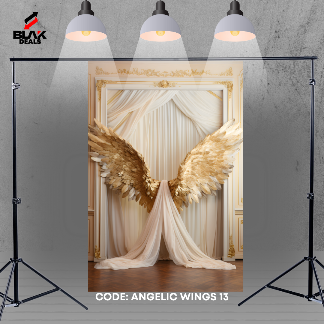 Angelic Wings Maternity Portrait Photography Backdrop Photoshoot | BLAK Deals