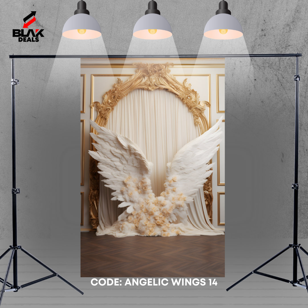 Angelic Wings Maternity Portrait Photography Backdrop Photoshoot | BLAK Deals