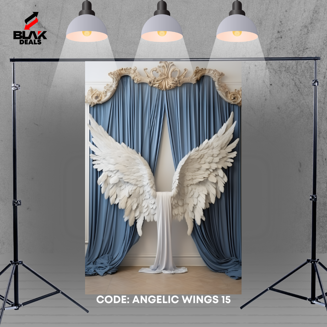 Angelic Wings Maternity Portrait Photography Backdrop Photoshoot | BLAK Deals