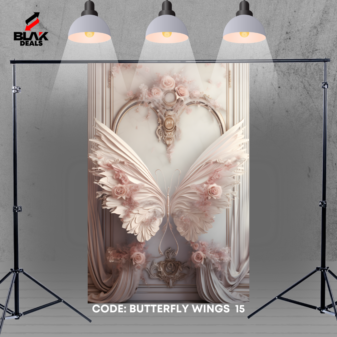 Butterfly Wings Maternity Portrait Colorful Photography Backdrop Photoshoot | BLAK Deals