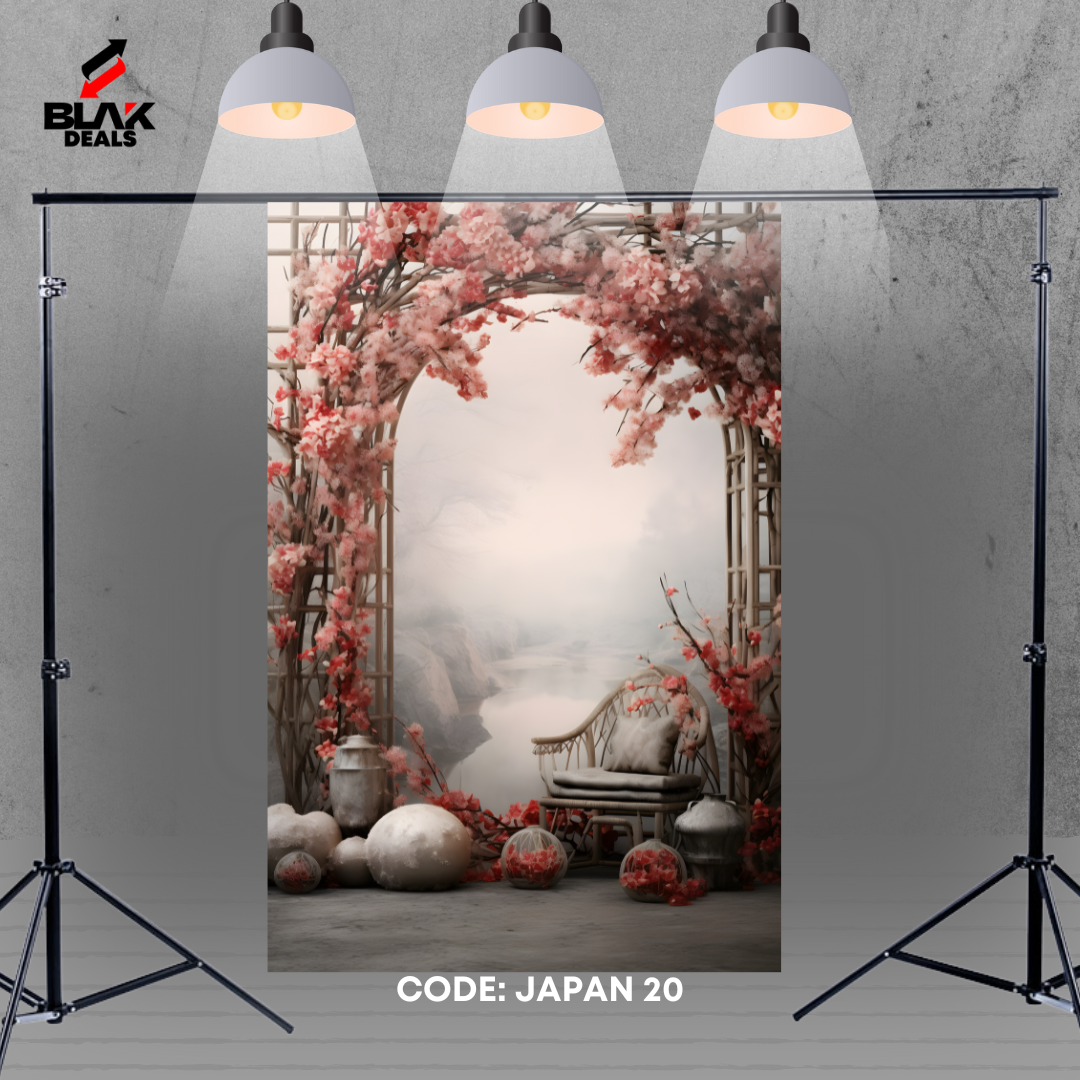 Japan Cherry Blossom Family Maternity Couple Spring Photography Backdrop Photoshoot | BLAK Deals