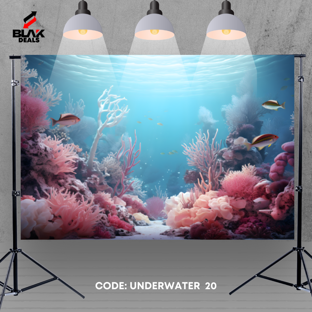 Underwater Sea Mermaid Family Maternity Couple Blue Photography Backdrop Photoshoot | BLAK Deals