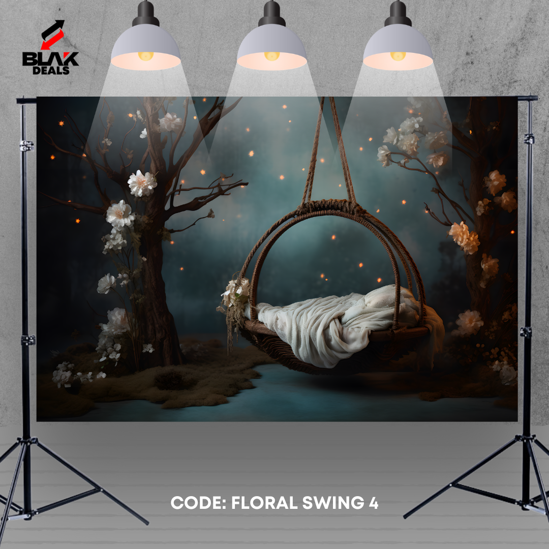 Floral Swing Nature Family Maternity Couple  Photography Backdrop Photoshoot | BLAK Deals