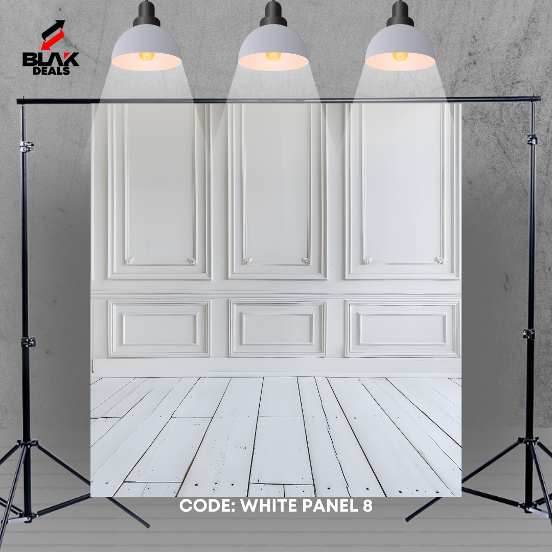 White Elegant Wall Panel Family Maternity Couple Photography Backdrop Photoshoot | BLAK Deals